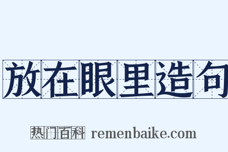 放在眼里造句是什么意思的图片